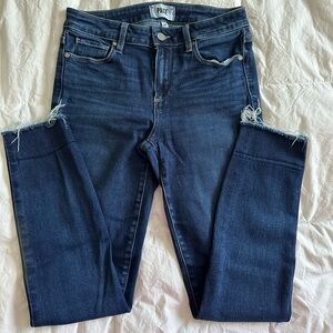 Paige vertigo ankle distressed denim